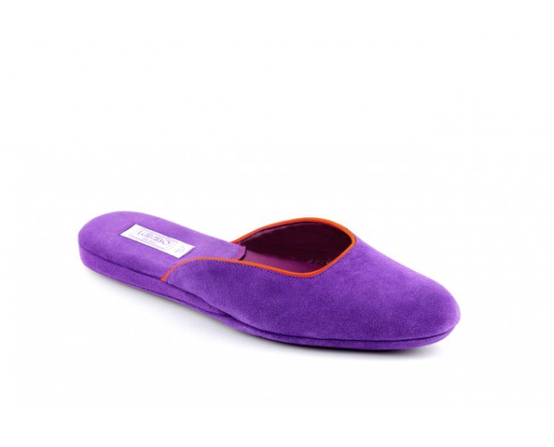 purple suede slippers