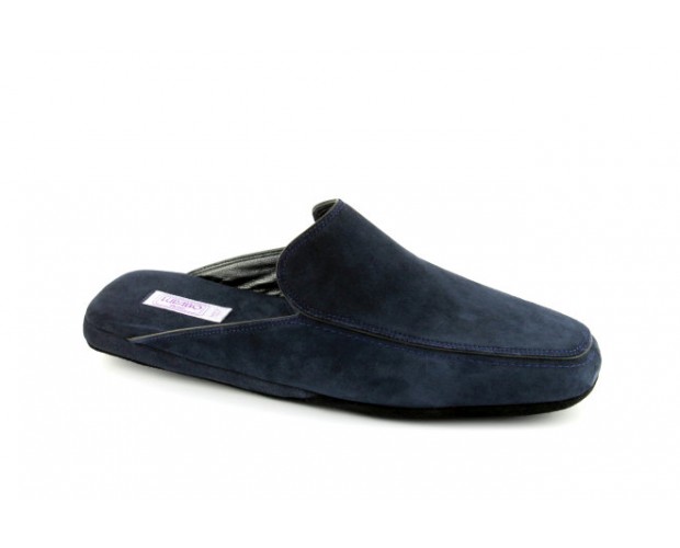 men's slippers MONTENAPO navy blue suede
